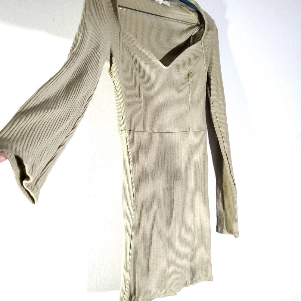 Free People Ribbed Sand Dress M - Picture 2 of 6
